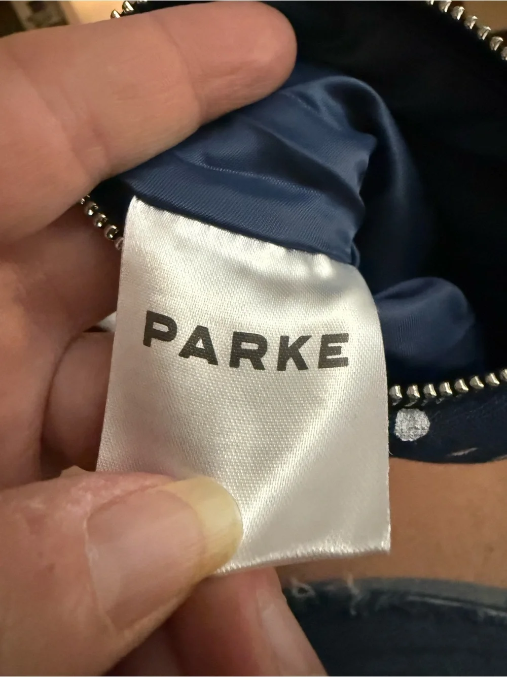 PARKER Navy Polka Dot Hair Claw Clip